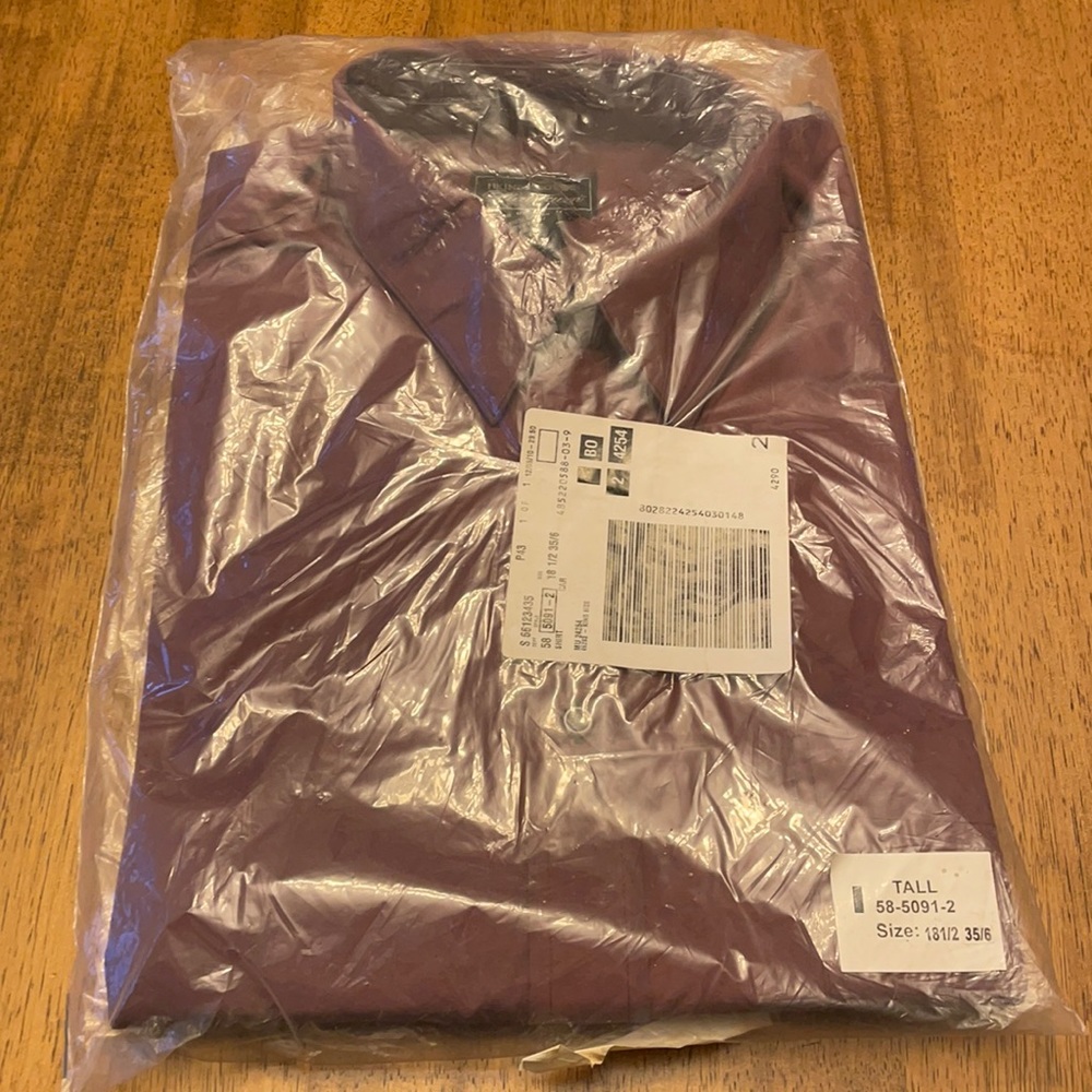 Viking Court Platinum Tall Dress shirt. New in tags and original packaging.